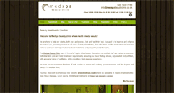 Desktop Screenshot of medspabeautyclinic.co.uk